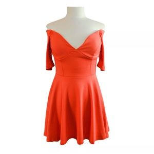 Nasty Gal orange dress size large Halloween